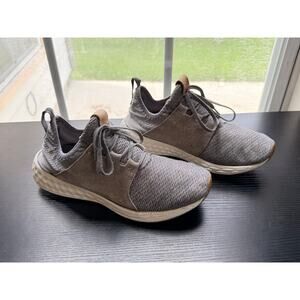 New Balance Fresh Foam Sneakers Women Size 8 Gray Knit Lace Up Running Shoes